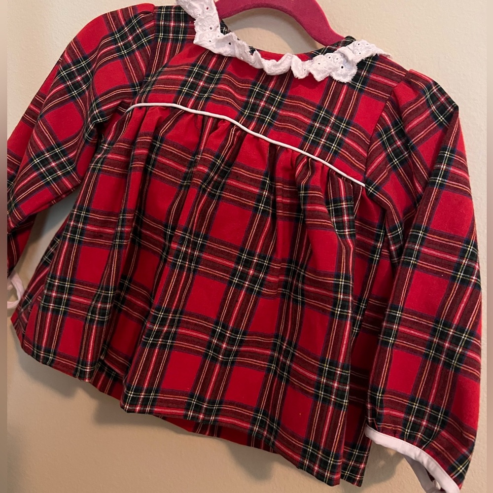 Christmas Plaid Bloomer Set